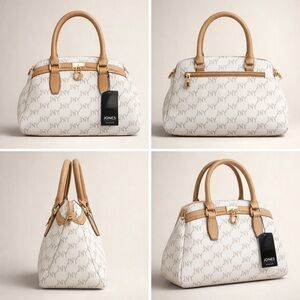 - Jones New York Harper Four Poster Satchel color beige